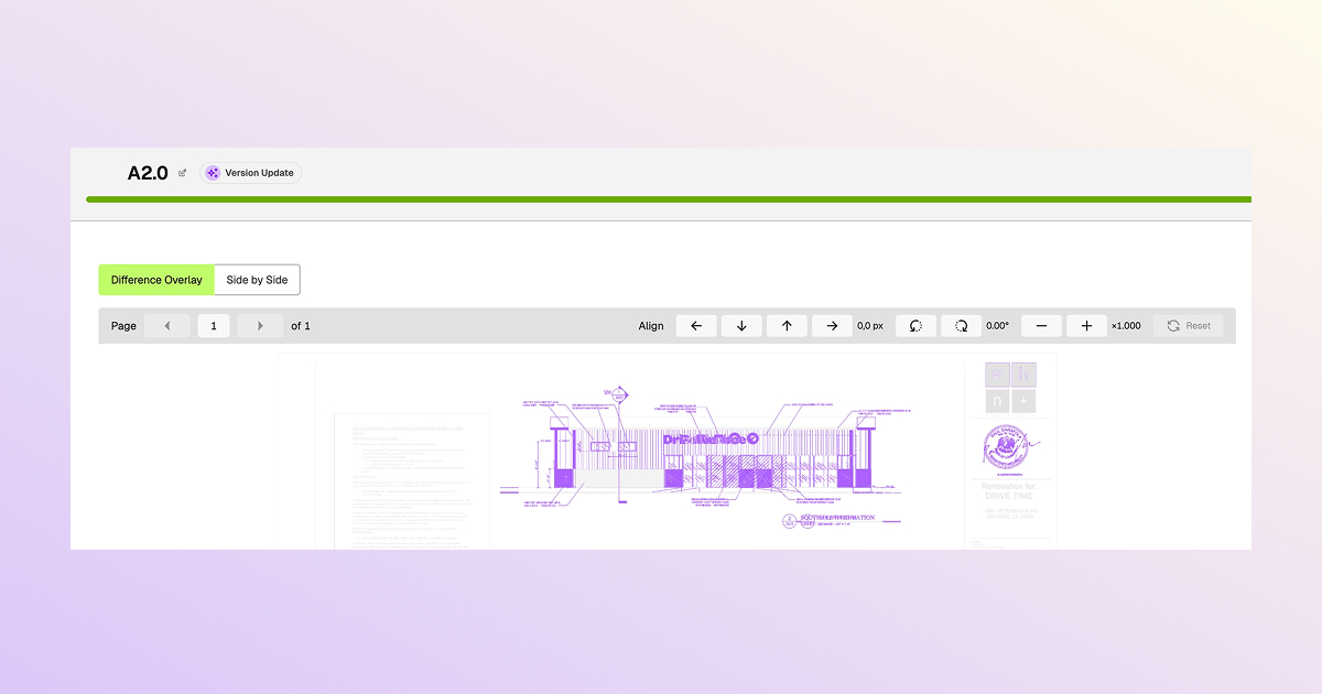 Align drawing revisions when pages don't line up | BuildPass